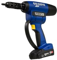 Gesipa FireBird Pro S Gold Edition CAS 1679678 - Remachadora con 1 batería de ion de litio, tuercas ciegas hasta M10 de aluminio, hasta acero M8 y hasta M6 de acero inoxidable