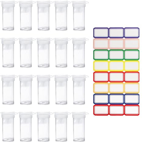 Bofanze 20 Stück 5 Loch Plastik Mini Salzstreuer für Unterwegs GewüRzstreuer Plastik Salzstreuer Klein Gewürzstreuer für Camping Bento-Box die Brotdose Plastik Salzstreuer Gewürzstreuer