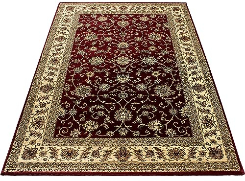 Stilvoll Günstig by ELMM Orientalischer Teppich Wohnzimmer Schlafzimmer Esszimmer Rot 240 x 340 Orientalisches Design Kurzflor