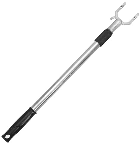 TOPBATHY Adjustable Telescopic Clothes Fork 22.24In Extendable Reach Pole for Closet Ceiling Wardrobe Hook Pole for Hanging Clothes Drying and Curtain Support Home Use