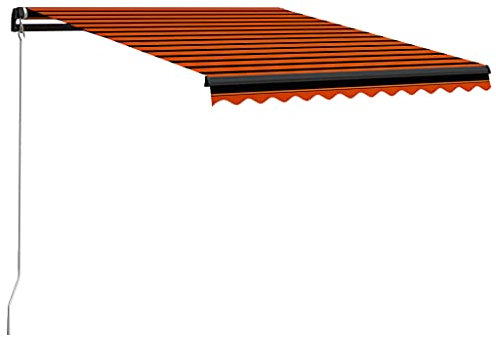 Tenda da sole a scomparsa manuale per giardino esterno tenda parasole per balcone multicolore 300 x 250 cm