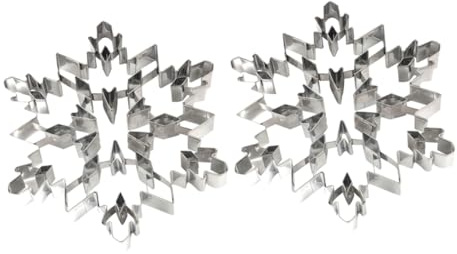 Zerodeko 2 piezas Cortadores de Galletas Navideñas Inoxidable de Moldes para Galletas con Diseño de de Utensilios de Repostería para Fiestas y Cocina Familiar