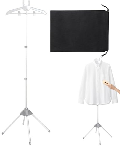 Supporto per vaporizzatore per vestiti, con borsa portaoggetti, girevole a 360 gradi, per dormitori, camper, hotel, casa, appartamento, dormitorio