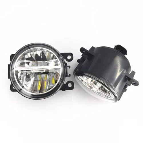 Car front fog lights, Front Foglamp Assembly, For Duster 2012-2015, For Megane 2003-2015, For Kangoo 2008-2015 Car Front Bumper Fog Light Angel Eyes Fog Lamp Assembly Anti