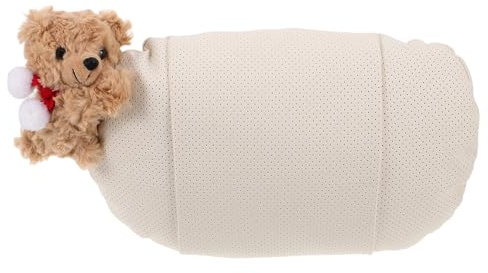Gatuida Cuscino poggiatesta per Auto per Supporto Collo (Bianco) - Cuscini poggiatesta universali con Orsetto di Peluche per Sedia da Ufficio da Viaggio, Accessori per Interni da Donna