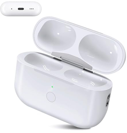 Wireless Charging Case Compatible with AirPods Pro 1&2 Gen, Replacement Charging Case for AirPod Pro 2, Charging Case with Bluetooth Button for Pairing, Support Wireless & Wired Charging(No Earbuds)