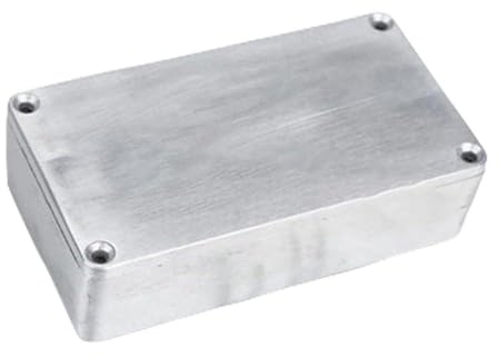 Helilyco Aluminium Stomp Box Effektpedal Gehäuse Gehäuse Gitarre Pedale 50,5 x 50,5 x 31 mm Silber inkl. 4 Schrauben