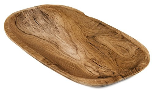 Windalf Hobbit Holz Schale ROODY 25 cm Elfen Holzschale Dekoschale Schlüssel- & Münzenschale Handarbeit aus Wurzelholz