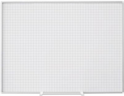 Bi-Office Planer New Generation, Magnetisch Karierter Oberfläche, 25x25mm Karos, Planungstafel mit Alurahmen und Stifteablage, 120x90 cm