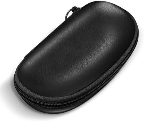 FINTIE Grande Funda Gafas de Sol, Portátil Estuche Gafas Rigida con Clip y Cremallera para Mujeres y Hombres