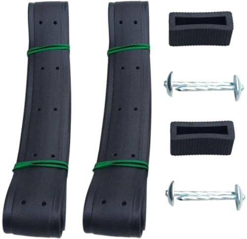 KAHEIGN 2 st 90 cm trädband, 3,8 cm kraftiga justerbara trädfällor för stöd träd buske (svart)