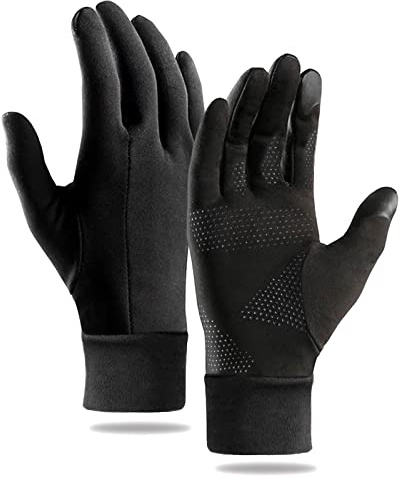 Ciomiliaro Guantes de Correr,Guantes Running,Guantes Cálidos de Invierno,Pantalla Táctil a Prueba de Viento Guantes Deportivos,para Correr, Conducir, Ciclismo, Escalar(M)