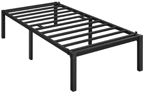Yaheetech Rete Letto Singolo 41,5 cm in Metallo 90 cm × 190 cm senza Testiera Spazio Aggiuntivo per Camera da Letto