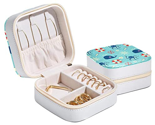 Schmuck-Aufbewahrungsbox, Reise-Schmucketui, kreativer Rettungsring, Anker für Frauen und Mädchen