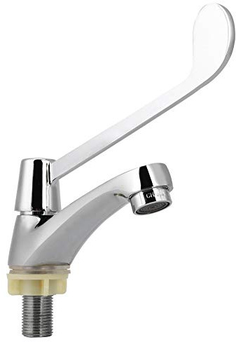 Faucet Water Tap G1/2in Basin Medical Handle Single-Cold Water Faucet Tap Metal Drain Assembly Suitable for Bathroom Laboratory Hand Washing Sinks