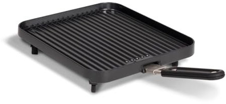 Cadac Ribbed Grill Plate with Handle 2 Cook 3 Camping Stove, Black