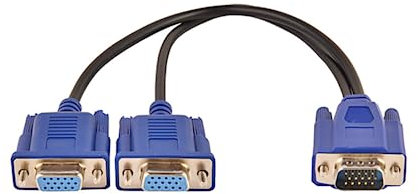YSJJZRL Cavo splitter a Y per monitor VGA da 30 cm, cavo video convertitore adattatore VGA maschio a 2 VGA femmina