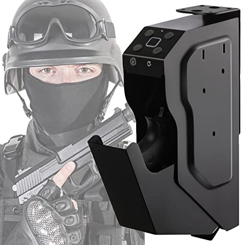 Gun Safes for Pistols,Gun Security Safe,Firearm Safety Device with Biometric Fingerprint Or Key Lock Safe Box,for Pistols,Weapons,Ammo,Jewelry,Private/Home