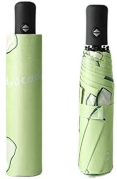 FENBNMK Taschenschirme Netter Frucht-Mädchen-Regenschirm-automatischer faltender klarer Regen-Regen-Frauen-Sonnenschutz-UV-Sonnenschirm-Regenschirm-winddichter Paraguas Regenschirme (Size : Green)