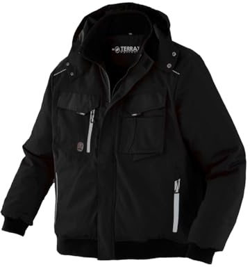 TERRAX WORKWEAR vadderad pilotjacka för män, svart, M