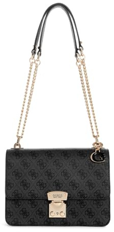 GUESS Eliette Logo Convertible Xbody Flap Coal Logo