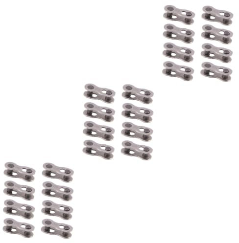 Sosoport 24pairs Stainless Steel Missing Link Chain Connector for Bike Chain Cycle Lock Accessory