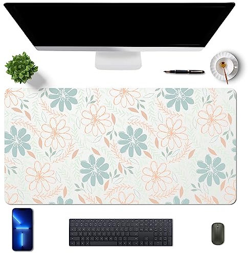 MAYCARI Schreibtischunterlage 60x30 cm PU Leder Rutschfeste Schreibtischmatte Office Mauspad Große Unterlagenmatte für Laptop Personalisierter Tischunterlage