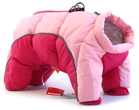 Hixingo Hundemantel mit Beinen, Winter Warme Hundemäntel Winddichte Kalte Hundejacke Wintermantel & Winterjacken für Kleine Mittel Große Hunde (3XL,Rosa)