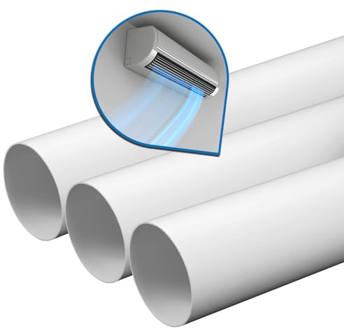 kör4u Lüftungsrohr weiß Ø 150 mm, 50 cm lang, PVC-Kanal für Luftzirkulation