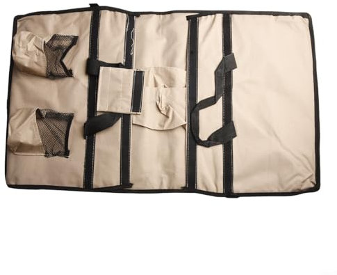 FUANA Trolley Cart Liner Folding Outdoor Garden Trolley Cover Waterproof Oxford Cloth Camping Cart Replacement Inner Bags For Folding Wagon (Khaki)