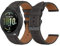 LanQii 20mm Leder Armband für Garmin Approach S50/S44/Vivoactive 6/Vivoactive 5/3 Uhrenarmband, Weiches Leder Ersatzarmband für Garmin Forerunner 570/Forerunner 165/245 Venu Sq 2/Venu 2 Plus, Schwarz