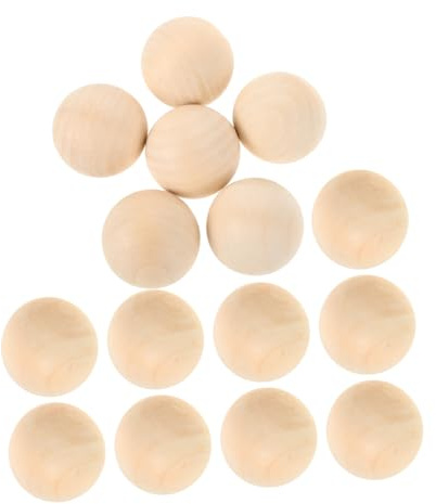 SKISUNO 15pièce Boules De Hockey Bois Boules De Hockey Stables Et Durables pour Entraînement Extérieur sans Rebond Idéales pour Compétitions Et Jeux De Rue