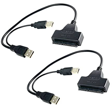 Lurrose 1 Jeu Câble Adaptateur Usb Pour Disques Durs Externes Et Internes Facile Et Pratique Pour Ordinateur Portable 2 Pièces