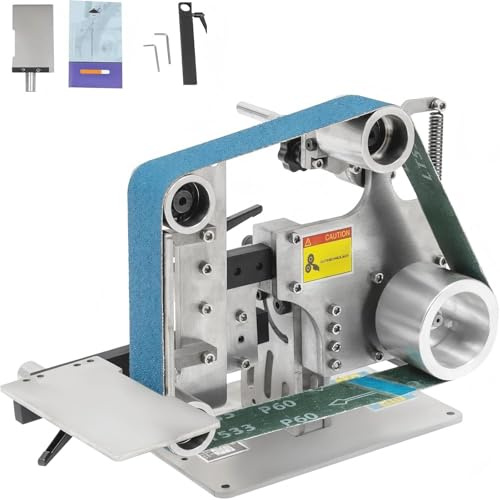 Professional Belt Sander for Knife Making and Desktop Projects, 36-inch Bench Grinder with 60/800 Grit Sanding Belts, Max Linear Speed 78.74ft/s