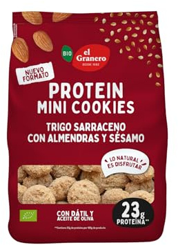 El Granero Integral - Mini Cookies Proteicas de Almendra y Sesamo - 130 g