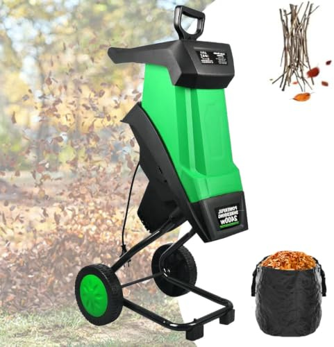 Biotrituratore Elettrico per Rami,Trituratore Elettrico Da 2400 W