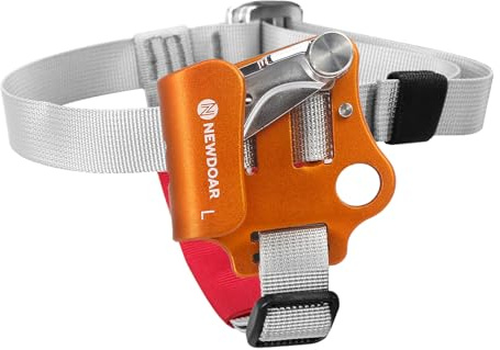 NewDoar Linker Fuß Ascender Riser Klettern Baum Baumpfleger Bergsteigen Abseilen Quick Step Ausrüstung Klettergerät für 8~13 mm Seil-Orange
