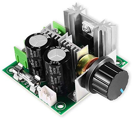 ARCELI 12V-40V 10A PWM DC-Motordrehzahlregler mit hohem Drehmoment und niedriger Strahlungsfrequenz mit Drehknopf-hoher Effizienz, variabler Drehzahlregler-Regler
