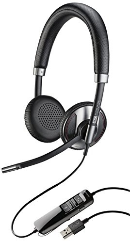 Plantronics 202581-01 Blackwire C725 USB Optimised Headset with Active Noise cancelling -Silver/Black (Refurbished)