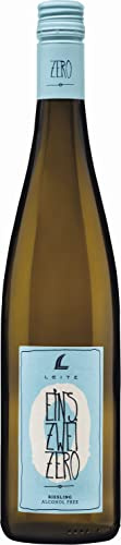 Leitz Weingut EINS-ZWEI-ZERO Riesling Alkoholfrei – Feinfruchtiger Genuss mit Noten von Pfirsich & Apfel, Alkoholfreier Weißwein aus dem Rheingau (1x 0,75l)