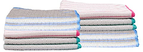 Muxel Panni di bambù - Panni extra assorbenti - Stracci morbidi per lucidare, asciugare e pulire - Salviette multiuso sostenibili (10)