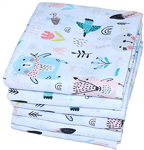 Primawela Stoffwindel 70x80cm Boho Spucktücher für Baby Baumwollwindel Mullwindel Spucktuch (12 Stück, Minze)