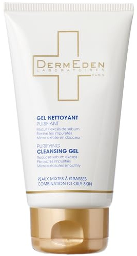 DermEden - Klärendes Reinigungsgel 150 ml - Entfernt Unreinheiten und reduziert überschüssiges Sebum - Gleicht sanft Unregelmäßigkeiten des Teints aus - Französische Herstellung