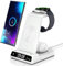 Wireless Charger for Samsung, 3 in 1 Wireless Charging Station for Galaxy S25 Ultra/S24/S23/Z Flip 7/Z Fold 7, Stand for Samsung Galaxy Watch Ultra/7/6/5/4, Phone Charger for Galaxy Buds 3/Pro