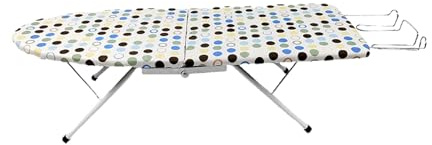 HOMION Lightweight Folding Ironing Board Small/Medium/Large/Extra Large Ironing Board Iron Board Iron Rest (Folding With Iron Stand (80x32cm)) PHM7165