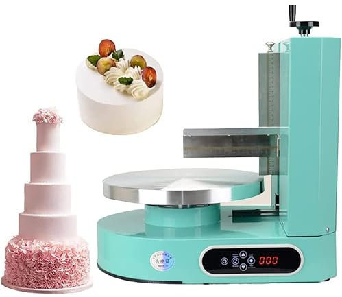 GBHJJ Adjustable Cake Smoother Polisher, Electric cake frosting machine, 4-12 inch Birthday Cake Baking Tools Cream Edge Smoothing Decorating Tools,Green