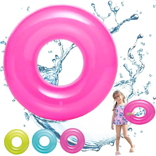 POPOYU Simring 76 cm, simring rosa, vattenring uppblåsbar simring för vuxna, poolring barn 14–18 år, sommar vatten pool floatie poolring för poolfest, strand festtillbehör