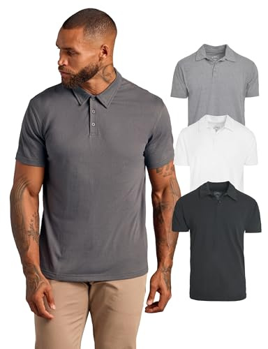 True Classic Mens Novelty Polo Shirts – Classic, Variety (3-Pack), L