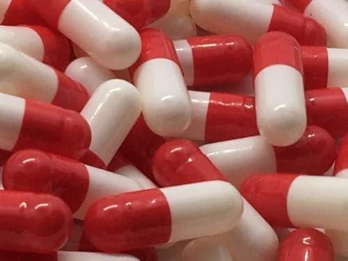 100 Size 00 Red - White Empty Gelatin Capsules Gelatine Hard Pill Cases Self Fill