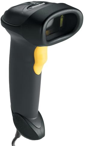 Zebra LS2208 Handscanner für 1D Code - KBW, USB, seriell (RS-232) - Anbindung: Kabel, Barcodescanner dunkelgrau